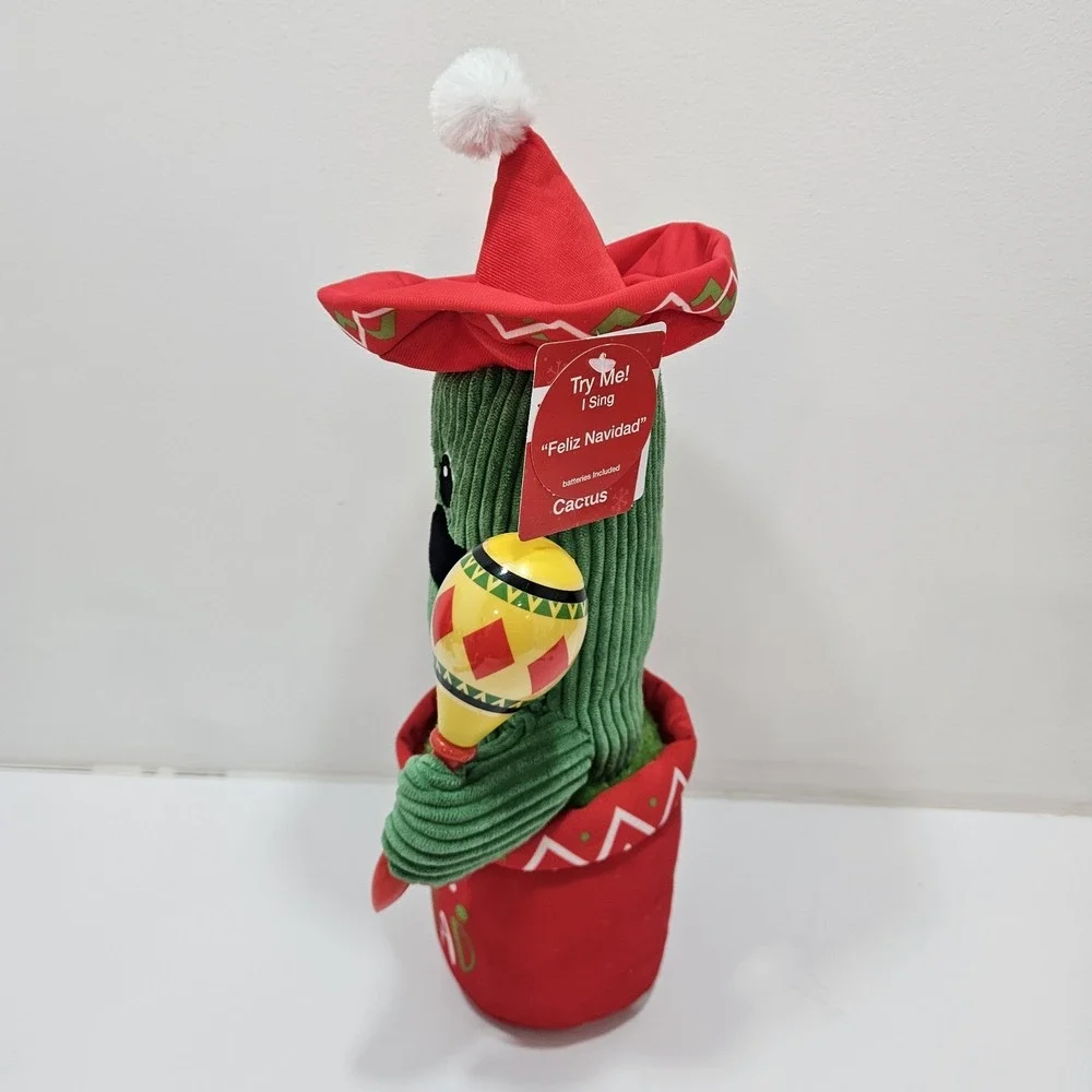 Animated Singing Dancing Christmas Cactus‎ Maracas Playing Feliz Navidad Plush
